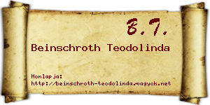 Beinschroth Teodolinda névjegykártya